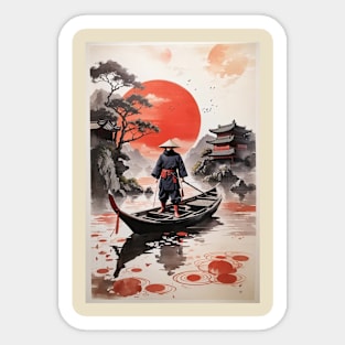 Red Moon Ninja Sticker